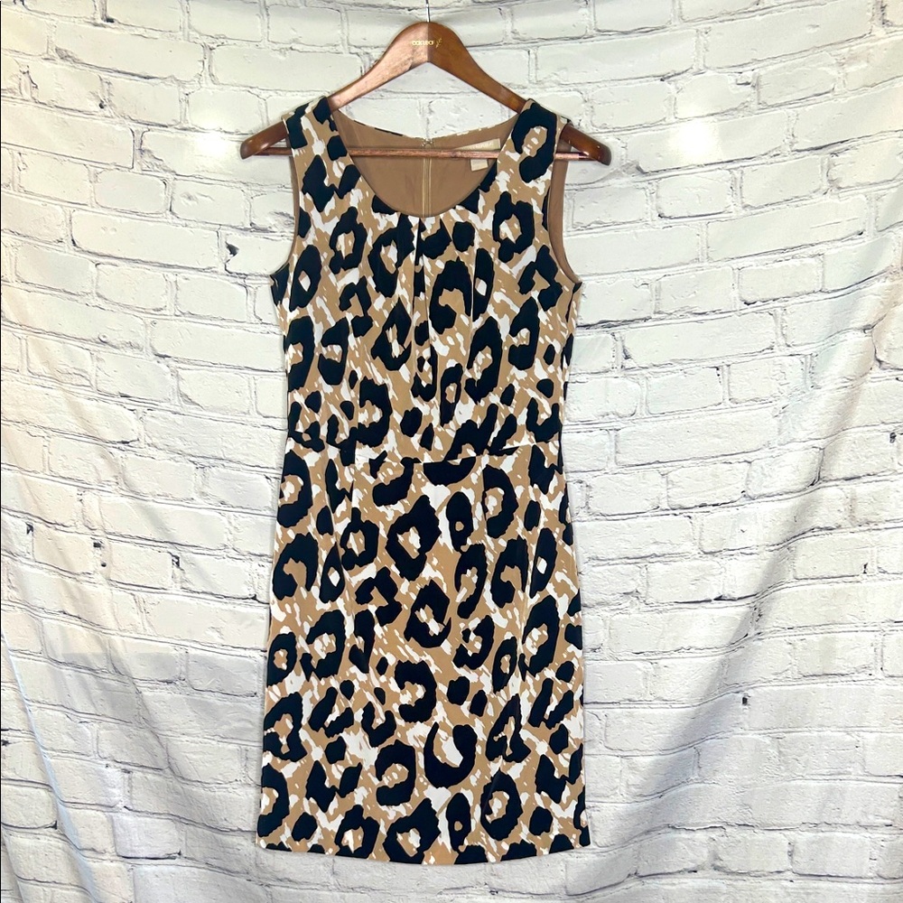 Banana Republic Leopard Print Sleeveless Dress Size 4 Excellent Condition